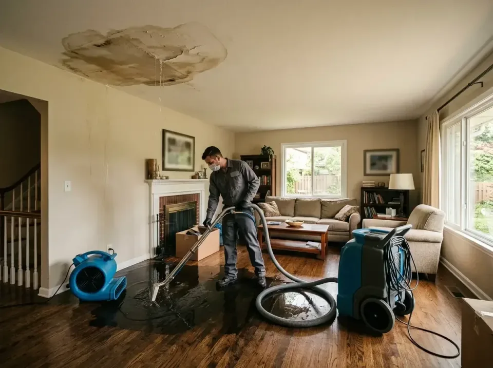 attic-pipe-burst-ceiling-drip-008 — frequently asked questions, Water Damage Restoration & Carpet Care in Highland-on-the-La…